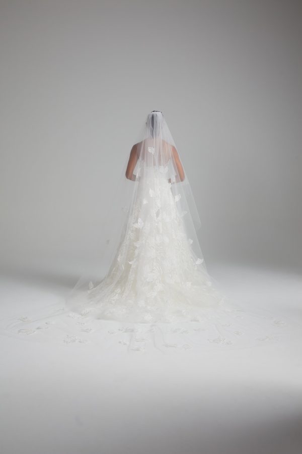AVA845 - 3D leaf cathedral veil Fashion - Image 4