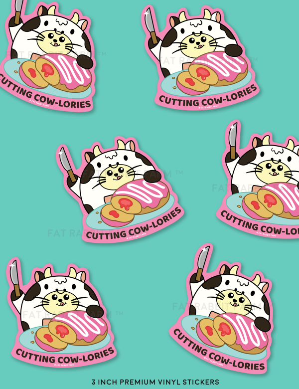 Cutting Cow-Lories Vinyl Sticker by Fat Rabbit Farm Supply - Image 2