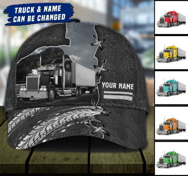Trucker Wheel Print Personalized Classic Cap, Personalized Gift for Truckers - CP128PS07 Online Sale