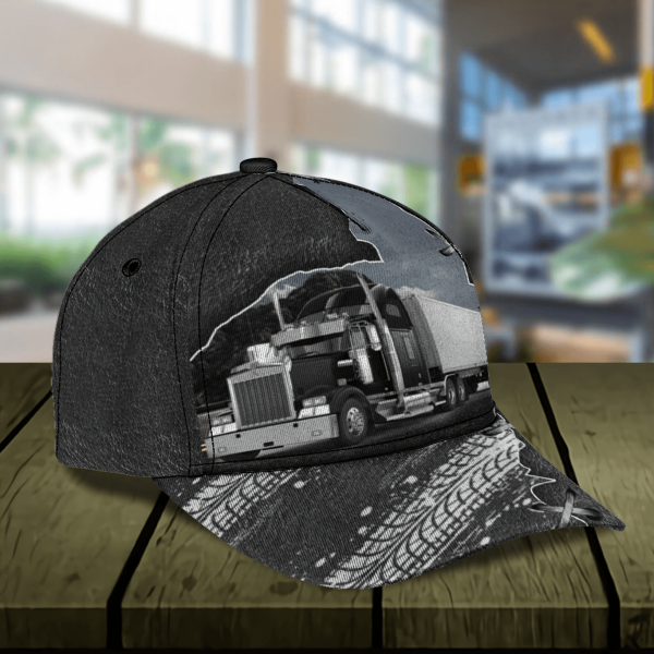 Trucker Wheel Print Personalized Classic Cap, Personalized Gift for Truckers - CP128PS07 Online Sale - Image 3
