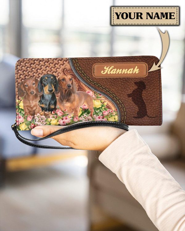 Personalized Dachshund Clutch Purse, Personalized Gift for Dachshund Lovers - PU788PS Hot on Sale